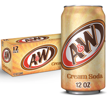 12 Pack x A&W Cream Soda- 355ml